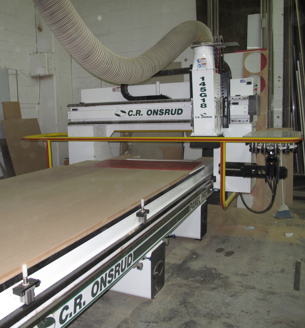CNC router, 5' x 12' material auto-feed